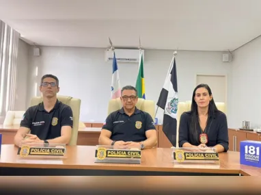 Material apreendido pela polícia