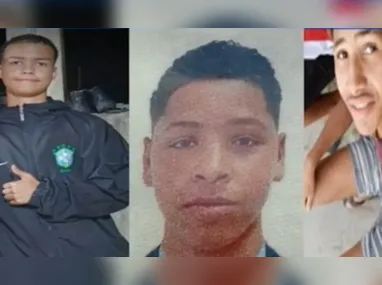 Polícia divulgou imagem do foragido Adailton de Oliveira Santos, vulgo ‘Piranha’ (destaque). Ele é um dos investigados pela morte dos três adolescentes que tiveram os corpos encontrados em uma plantação de eucalipto na última sexta-feira