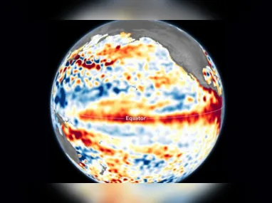 Imagem ilustrativa da imagem Nasa divulga imagem de satélite que mostra o avanço do El Niño