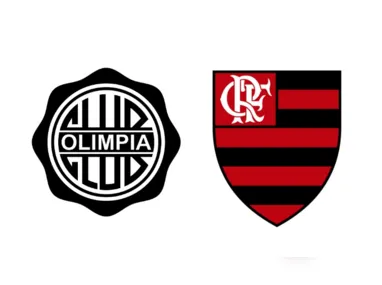 Jogadores do Olimpia comemoram em frente ao Gabigol