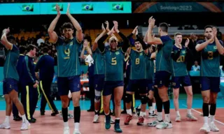 Imagem ilustrativa da imagem Brasil vence Cuba e avança direto às semifinais do vôlei masculino no Pan