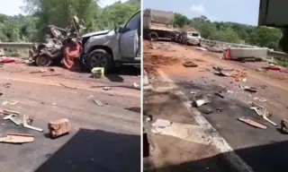 Imagem ilustrativa da imagem VÍDEO | Acidente com 14 veículos deixa ao menos 6 mortos em Goiás