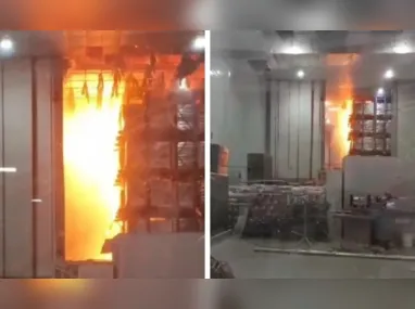 Imagem ilustrativa da imagem Bombeiros definem novo plano de ação para conter incêndio na fábrica da Cacau Show