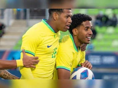 Imagem ilustrativa da imagem Brasil marca no fim e vence EUA na estreia no futebol masculino no Pan