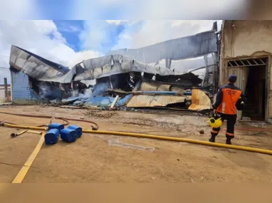 Imagem ilustrativa da imagem Incêndio atinge galpão de transportadora na Serra