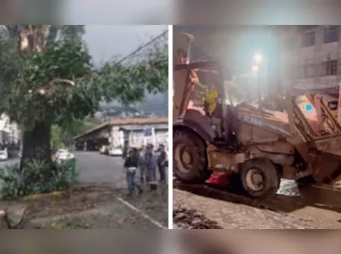 Imagem ilustrativa da imagem Temporal provoca desabamentos e deixa ruas alagadas na região serrana do Rio