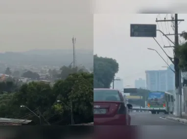 Imagem ilustrativa da imagem VÍDEO | Manaus é tomada por fumaça e registra qualidade do ar 'perigosa'