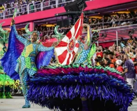 Imagem ilustrativa da imagem Com enredo de mitologia africana, Viradouro conquista Carnaval 2024 do RJ