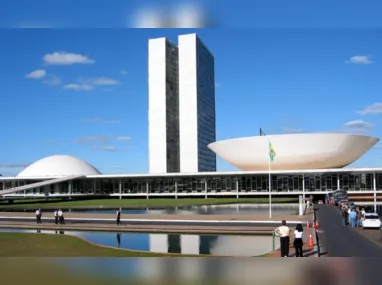 Palácio do Congresso Nacional na Praça dos Três poderes em Brasília