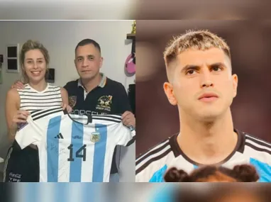 Imagem ilustrativa da imagem Ex-mulher de campeão mundial com Argentina vende camisa do jogador e viraliza