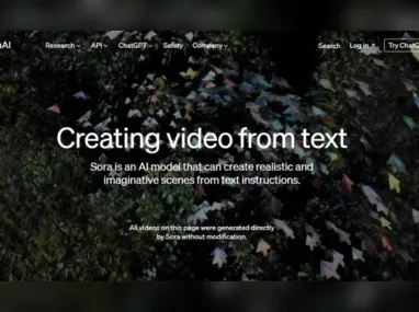Imagem ilustrativa da imagem OpenAI anuncia 'ChatGPT de vídeo' capaz de criar material de até um minuto