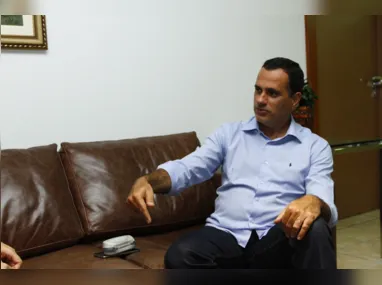 Marconi Perillo, presidente do PSDB, ao lado de Luiz Paulo Vellozo Lucas no evento que lançou a pré-candidatura