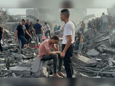 Imagem ilustrativa da imagem Número de palestinos mortos por conflito entre Israel e Hamas chega a 33.175