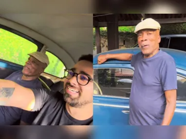 Imagem ilustrativa da imagem VÍDEO | Milton Nascimento passeia em carro que foi de seu pai