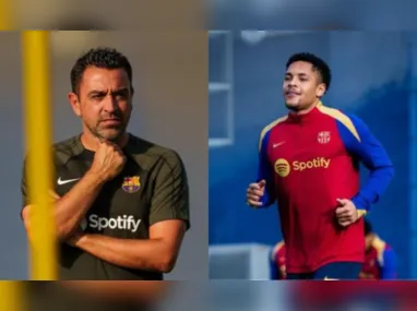 Imagem ilustrativa da imagem Xavi promete dar minutagem a Vitor Roque no Barcelona: 'Acreditamos nele'