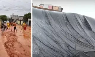 Imagem ilustrativa da imagem Chuva danifica muro de contenção no Recife e alaga vias em Olinda e Jaboatão