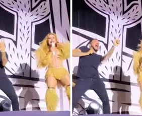 Imagem ilustrativa da imagem Intérprete de Libras capixaba viraliza ao traduzir show de Joelma