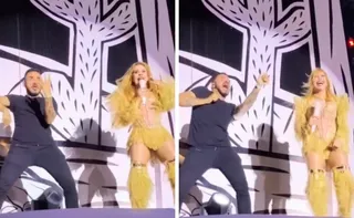 Imagem ilustrativa da imagem Intérprete de Libras capixaba viraliza ao traduzir show de Joelma