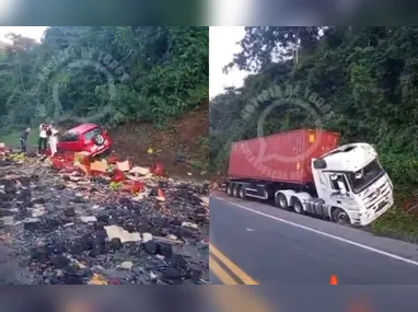 De acordo com a Polícia Rodoviária Federal (PRF), não houve interdição na pista, apenas no acostamento