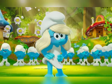 Imagem ilustrativa da imagem Nova aventura dos Smurfs chega aos cinemas com trilha de Rihanna