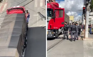 Imagem ilustrativa da imagem Homem é detido após se pendurar em uma carreta em movimento no ES