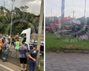 Imagem ilustrativa da imagem BR-101 é interditada em Viana após acidente