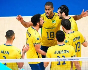 Imagem ilustrativa da imagem Brasil leva 3 a 0 da Sérvia e se complica no Mundial masculino de vôlei
