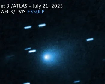Imagem ilustrativa da imagem Cometa 3I/ATLAS tem intrigado cientistas e gerou alerta da NASA
