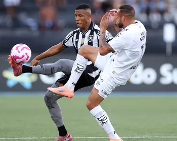 Imagem ilustrativa da imagem Santos sofre gol mais rápido do Brasileiro, mas reage e empata com Botafogo no Rio