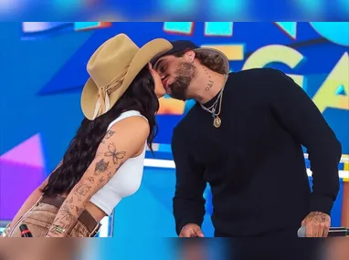 Imagem ilustrativa da imagem Ana Castela e Zé Felipe se beijam publicamente e atualizam relação