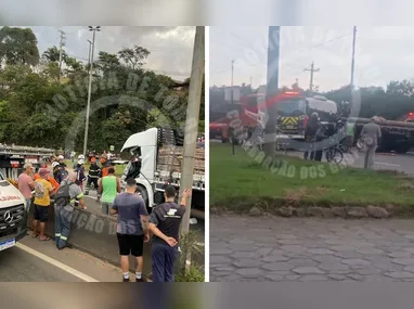 Motociclista fica em estado grave após atingir veículo que fazia manobra