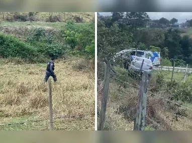 Morte da mulher foi constatada ainda no local do acidente por uma equipe do Samu
