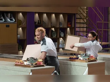 Helena Rizzo e Erick Jacquin  avaliam sobremesa preparada por Marina, uma das Top 5 do programa