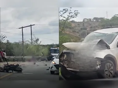 Uma das vítimas, que estava no carona do caminhão, não resistiu aos ferimentos e morreu ainda no local