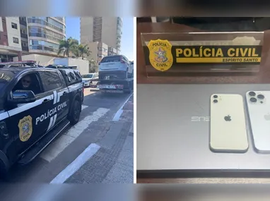 Momento em que os criminosos se dirigiam às residências para aplicar o golpe