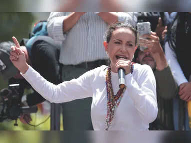 Imagem ilustrativa da imagem Nobel da Paz vai para María Corina Machado, líder da oposição da Venezuela