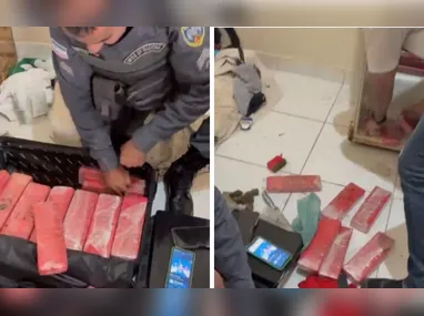 Material apreendido pela polícia