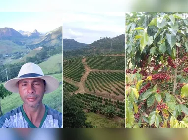 Jandir Gratieri, o “Rei do Inhame”, mostra o resultado da colheita em sua propriedade, em Alfredo Chaves