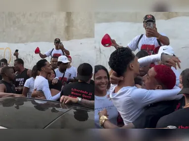 Imagem ilustrativa da imagem Rapper Oruam deixa prisão no Rio de Janeiro e é carregado por multidão
