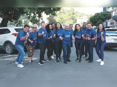 Casal Matheus Thebaldi e Patrícia Cabral treina junto três vezes na semana, na orla de Camburi