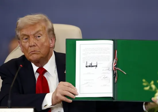 Imagem ilustrativa da imagem Acordo de paz assinado por Trump e mediadores não menciona Estado palestino