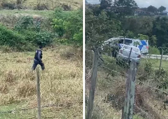 Imagem ilustrativa da imagem Carro capota durante perseguição policial em Aracruz