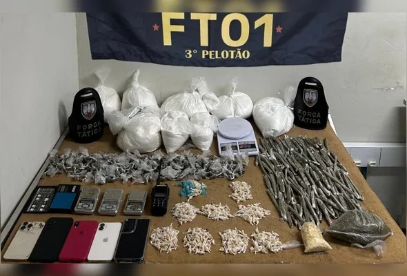 Material apreendido na residência do suspeito