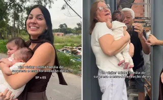 Imagem ilustrativa da imagem De SP ao ES: Influenciadora visita os pais com filhas gêmeas e vídeo viraliza