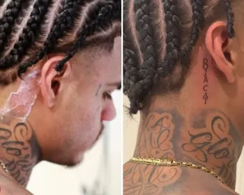 Imagem ilustrativa da imagem MC Cabelinho troca nome de Bella Campos pelo de rapper em tatuagem