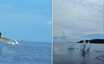 Imagem ilustrativa da imagem Avião de pequeno porte cai no rio Negro e fere 2 em Iranduba, no Amazonas