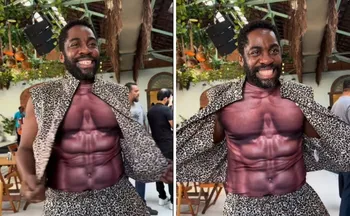 Imagem ilustrativa da imagem Lázaro Ramos comemora 47 anos com tema de festa inusitado