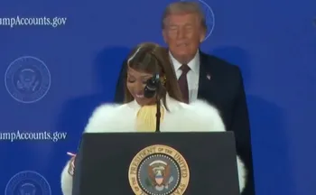 Imagem ilustrativa da imagem Nicki Minaj surge ao lado de Trump e diz quer é 'fã número 1' do presidente dos EUA