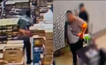 Imagem ilustrativa da imagem VÍDEO | Funcionário furta bebidas alcóolicas de supermercado em Vila Velha