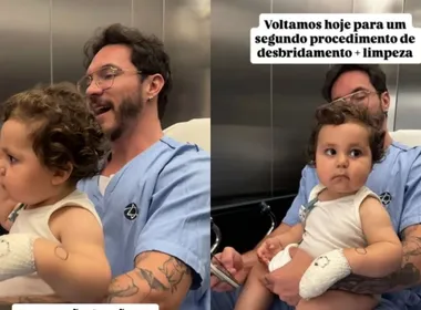 Imagem ilustrativa da imagem Filho de Viih Tube faz novo procedimento em hospital após acidente em casa